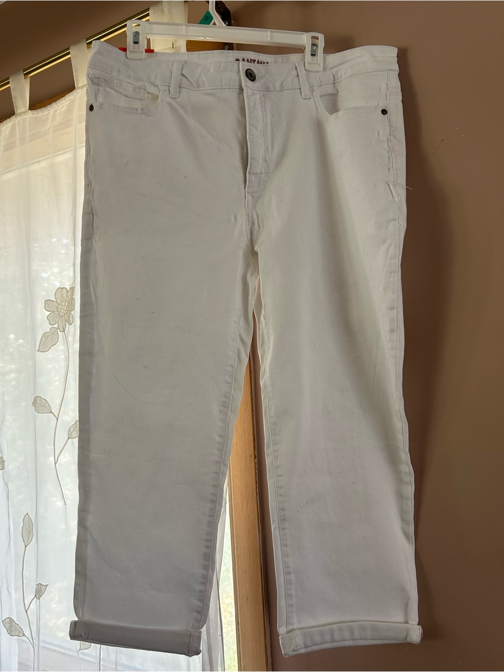 Women's - White Cropped Ankle Jeans - Classic Fit - Size 16 - NWT